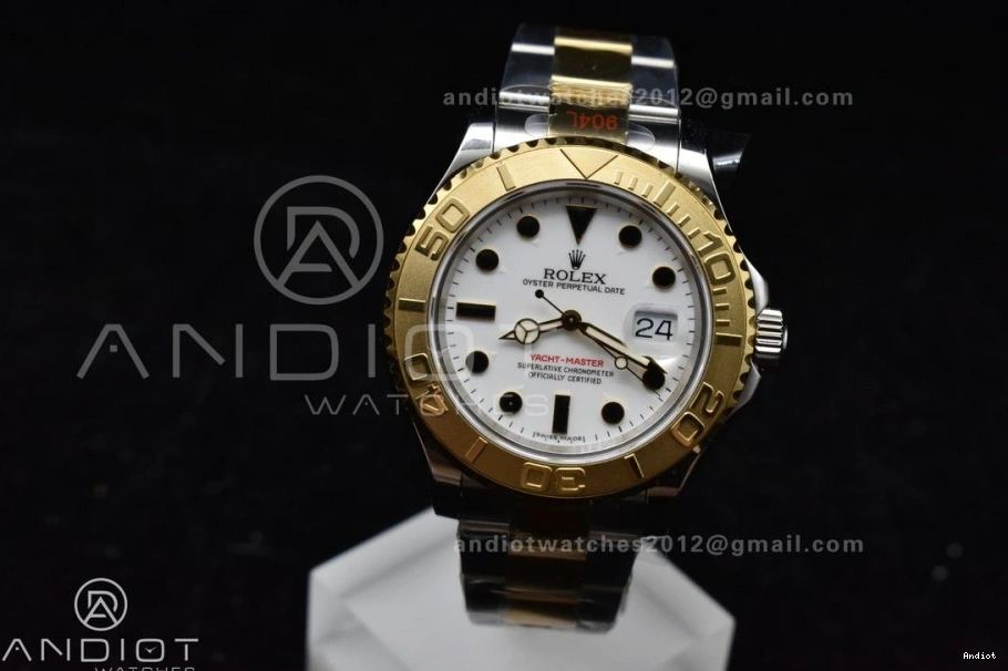 Yacht-Master 116623 GMF White Plated YG SA3135 Edition on YG Dial SS Bracelet Best 0417